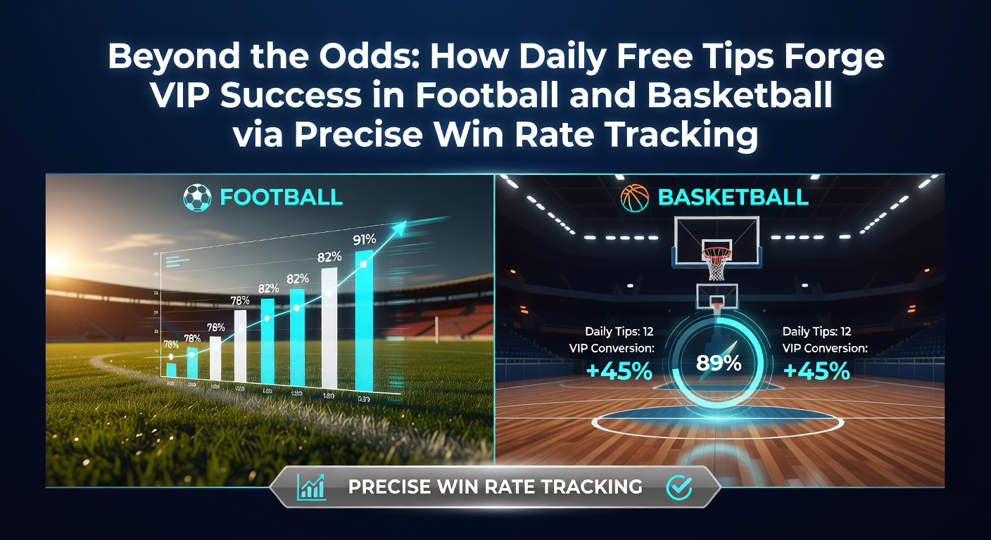 Chart displaying rising win rates from daily free tips in football and basketball matches, highlighting progression to VIP-level performance