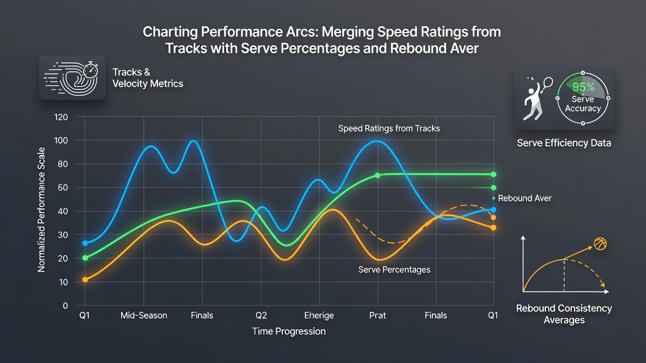 Data table merging horse speed figures, tennis serve stats, and basketball rebound averages into accumulator scores