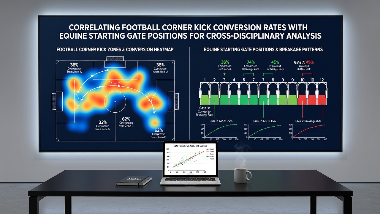 Analytical dashboard displaying overlaid corner kick and starting gate performance trends