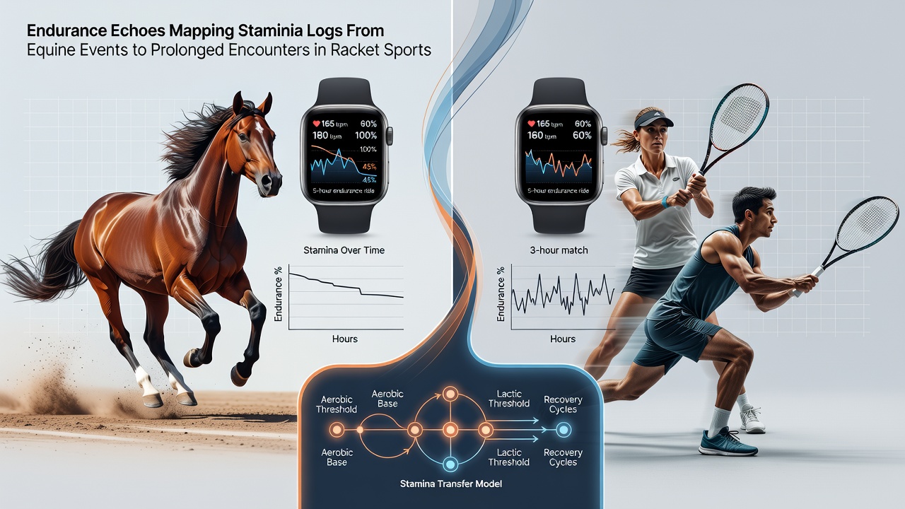 Comparative stamina log charts mapping equine endurance data onto tennis and basketball performance metrics