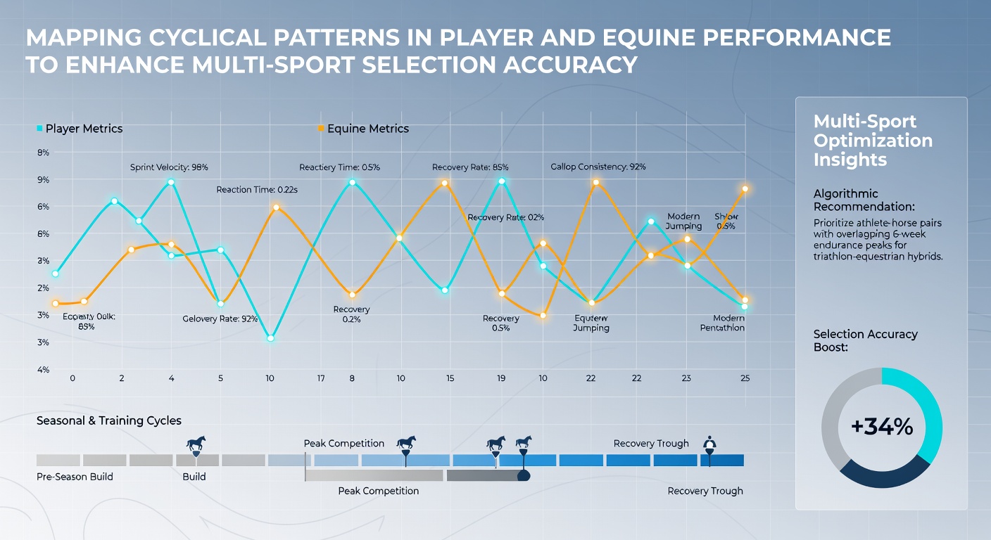 Infographic illustrating performance cycle mapping between equine and athlete data points