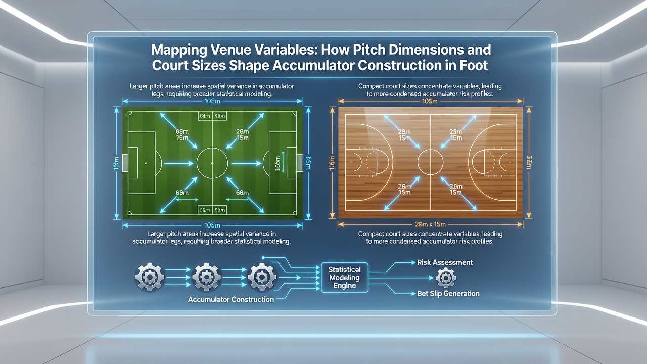 Tennis court at altitude venue with overlaid measurements and surface comparison charts