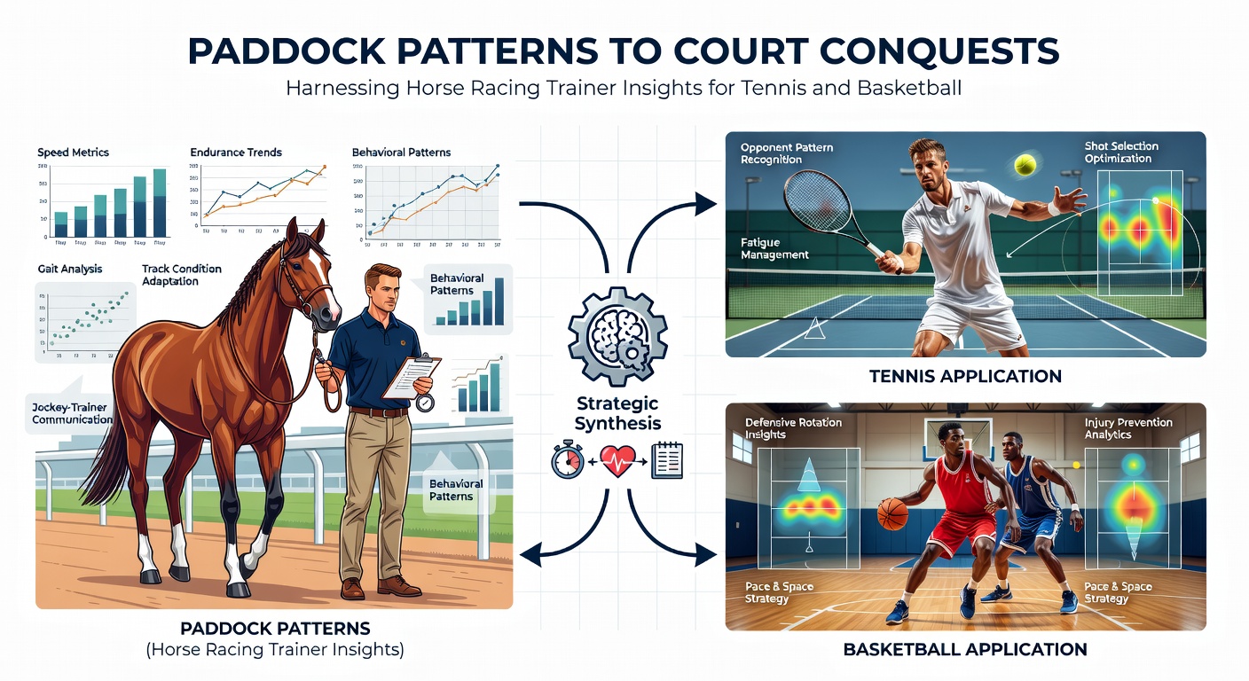 Tennis coach intensely advising player during a match timeout, drawing direct parallels to horse racing trainer strategies