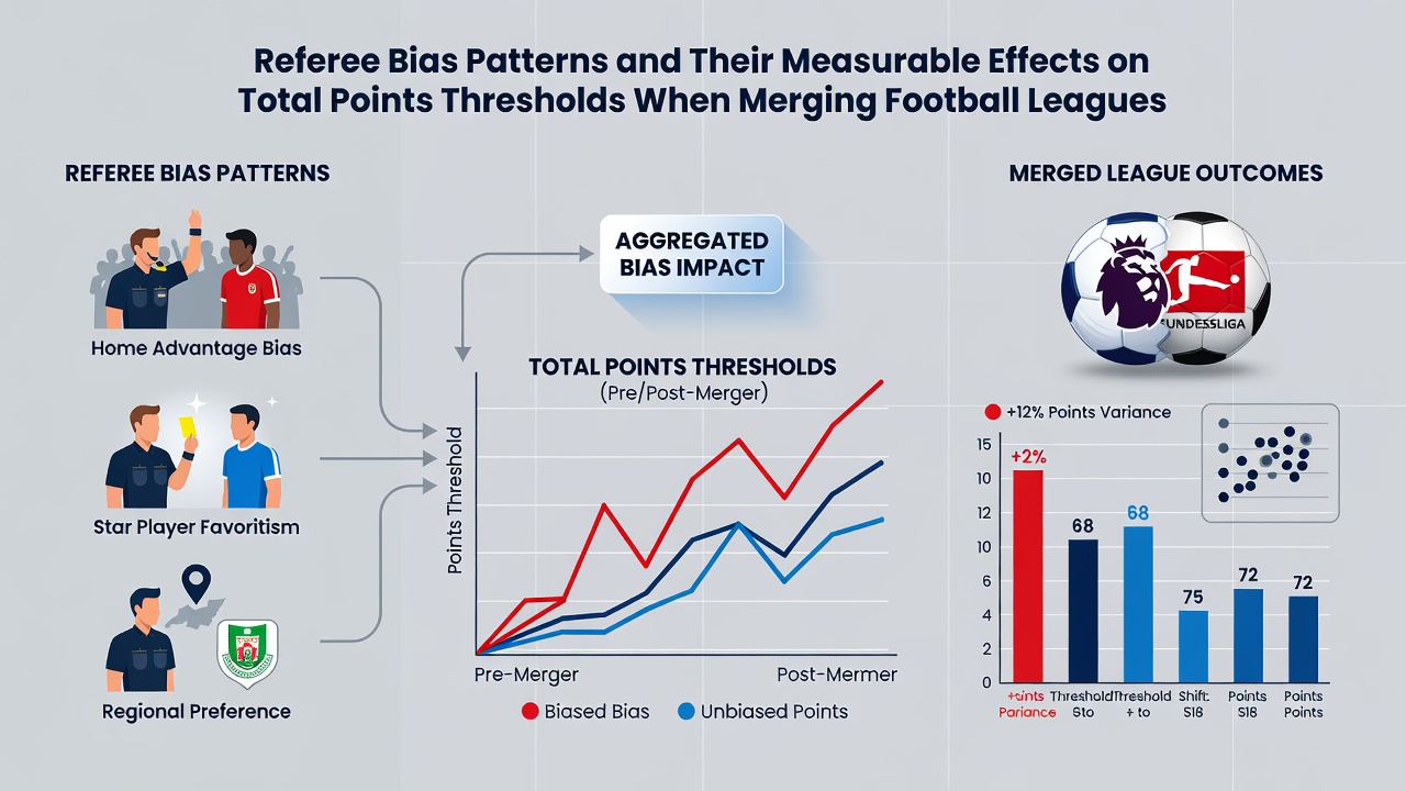 Data visualization showing merged football and basketball betting thresholds with referee bias indicators