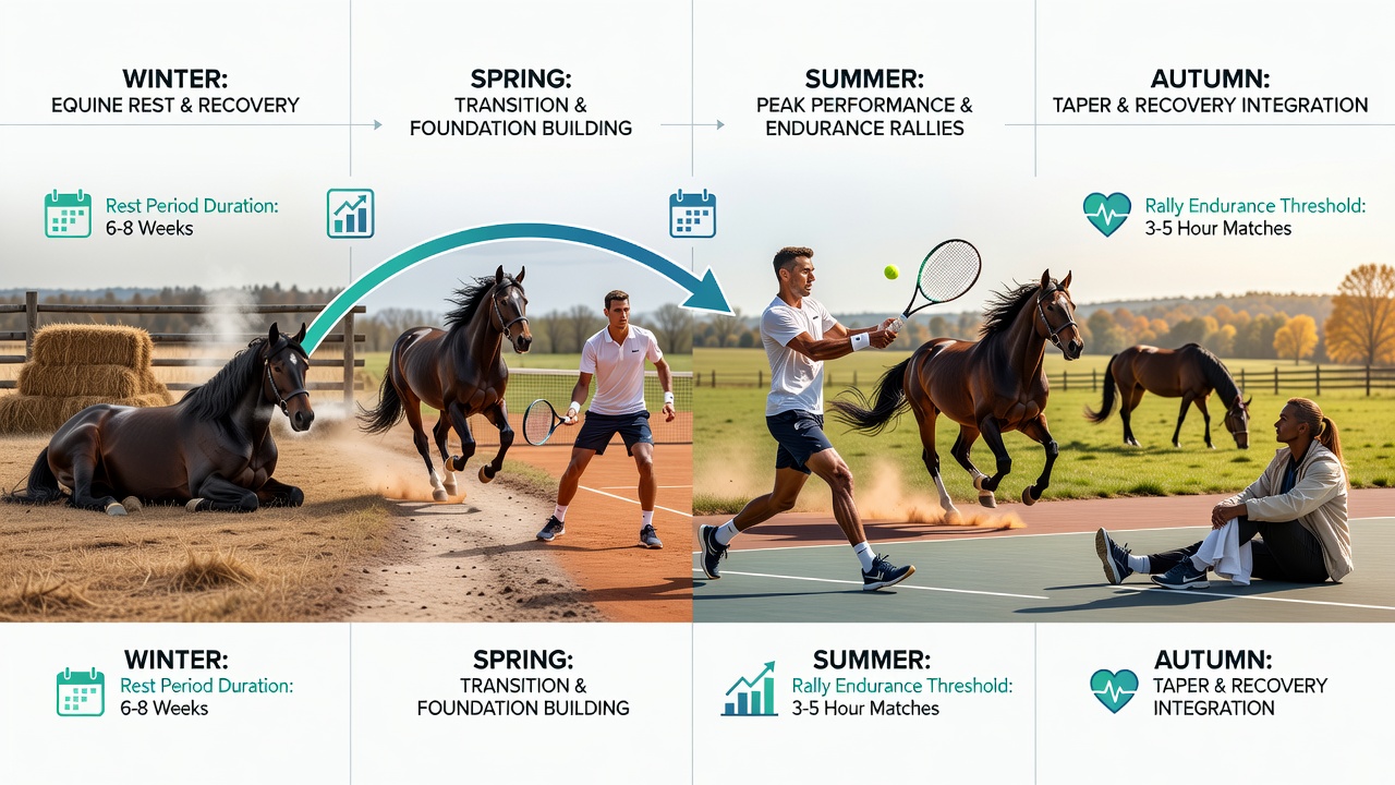 Cross-sport recovery data linking horse racing intervals, tennis rally endurance, and basketball overtime performance metrics