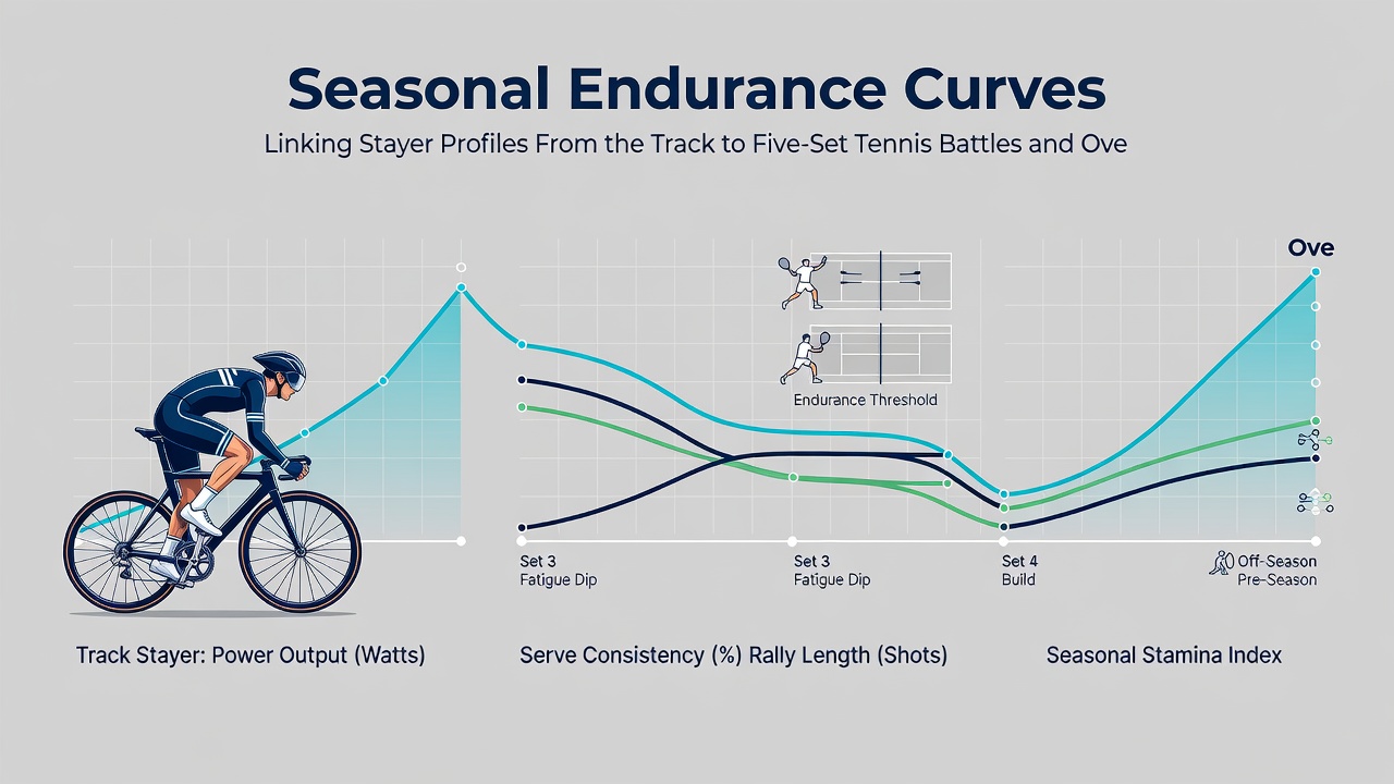Multi-sport endurance overlay graph comparing seasonal performance curves
