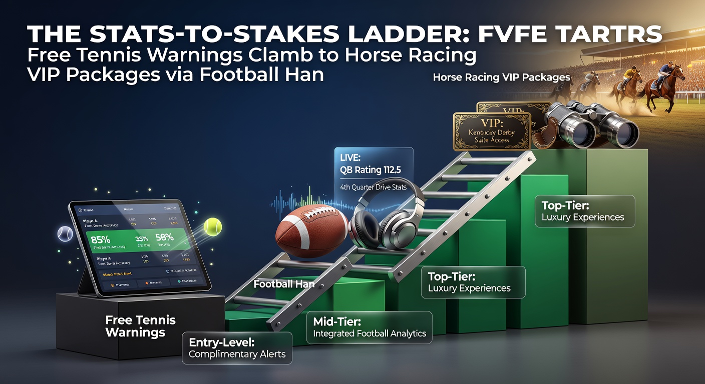 Graph showing progression ladder from tennis stats to football handicaps and peaking at horse racing VIP analytics dashboard
